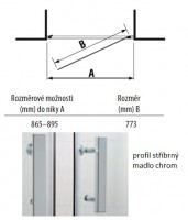 JIKA CUBITO PURE sprchové dveře jednokřídlé 900 mm, levé/pravé, sklo transparent H2542420026681